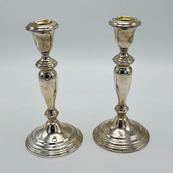 Empire Sterling - Kaarsenhouder (2) - .925 zilver - Sterling, Antiek en Kunst