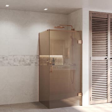 Douchecabine BWS Portos Profielloos Geborsteld Brons, Brons, Doe-het-zelf en Verbouw, Sanitair, Ophalen of Verzenden, Nieuw, Douche