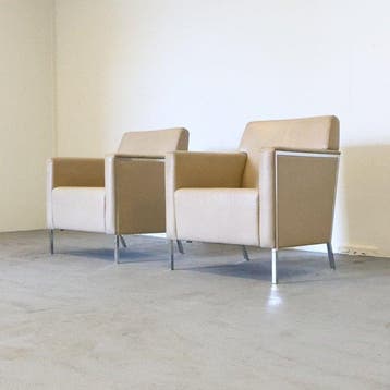Moroso - Antonio Citterio - Fauteuil (2) - Steel - Leder,