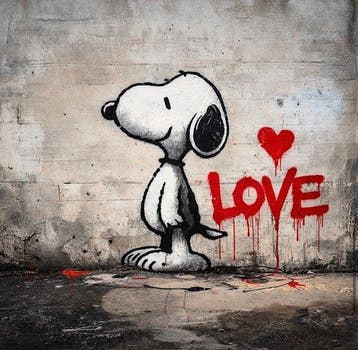EMIR BERCUTTE - SNOOP LOVE X - Toile L