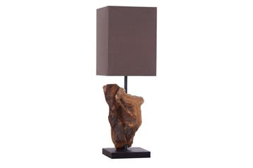 Tafellamp HYPNOTIC 45cm driftwood bruin - 19479, Ophalen of Verzenden, Nieuw