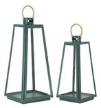 LANTAARN GRENT SET 2 STUKS CM Ø 25X25X57-20X20X45, Ophalen of Verzenden, Nieuw