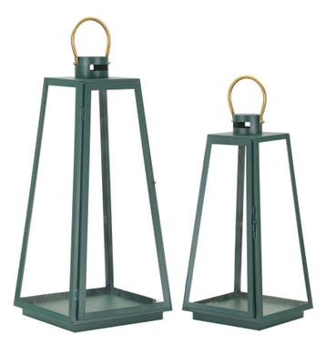 LANTAARN GRENT SET 2 STUKS CM Ø 25X25X57-20X20X45, Ophalen of Verzenden, Nieuw