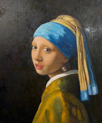 Johannes Vermeer (1632–1675), After - La Jeune Fille à la, Antiek en Kunst