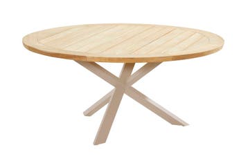 Taste Prado tuintafel - 160 cm. rond - latte, Tuin en Terras, Tuintafels, Verzenden, Nieuw, Rond, Hout