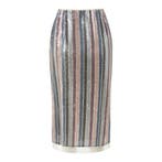 Milano Italy • gestreepte pailletten rok • 36, Kleding | Dames, Rokken, Verzenden, Roze, Maat 36 (S), Milano Italy