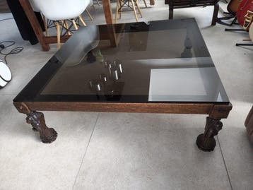 inconnu - inconnu - Salontafel - Beeldhouwd massief hout +