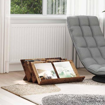 vidaXL Tijdschrift Rek Oudhout 65 x 53 x 28,5 cm Bewerkt, Verzenden, Nieuw