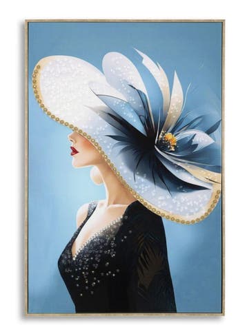SCHILDERIJ OP DOEK GELAKT KLEUR MET LIJST -B- CM 62X4X92 -, Ophalen of Verzenden, Nieuw