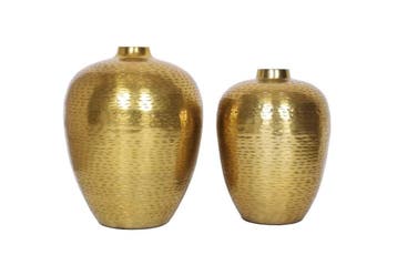 Elegantes Vasen 2er Set ORIENTAL 32cm goud im Rice, Huis en Inrichting, Woonaccessoires | Vazen, Ophalen of Verzenden, Nieuw