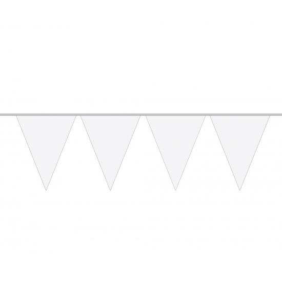 Carnaval vlaggenlijn wit 10 meter - Vlaggenlijnen, Hobby en Vrije tijd, Feestartikelen, Ophalen of Verzenden