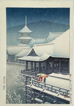Woodblock Print Kawase Hasui Haru no yuki kyoto no