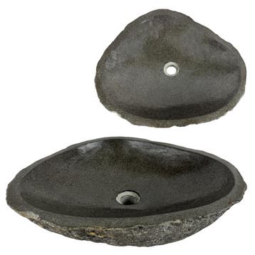 Wasbak | Wastafel | Natuursteen | Ovaal | 46-53x34-40cm, Verzenden, Nieuw