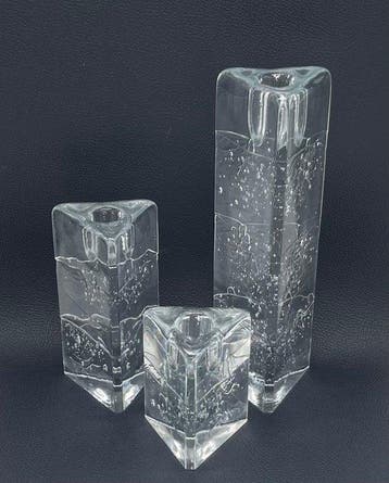Iittala - Timo Sarpaneva - Kaarsenhouder (3) - Glas -