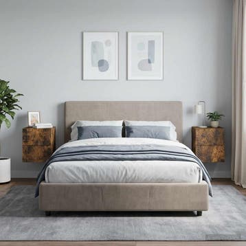 vidaXL Wandbeugel Bedkast 2 st Gerookt eiken 34,5 x 33 x 40, Minder dan 45 cm, Verzenden, Nieuw, Minder dan 55 cm