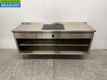 RVS Werktafel met inbouw inductie Fornuis 188 cm 400V Horeca, Zakelijke goederen, Horeca | Keukenapparatuur, Ophalen of Verzenden