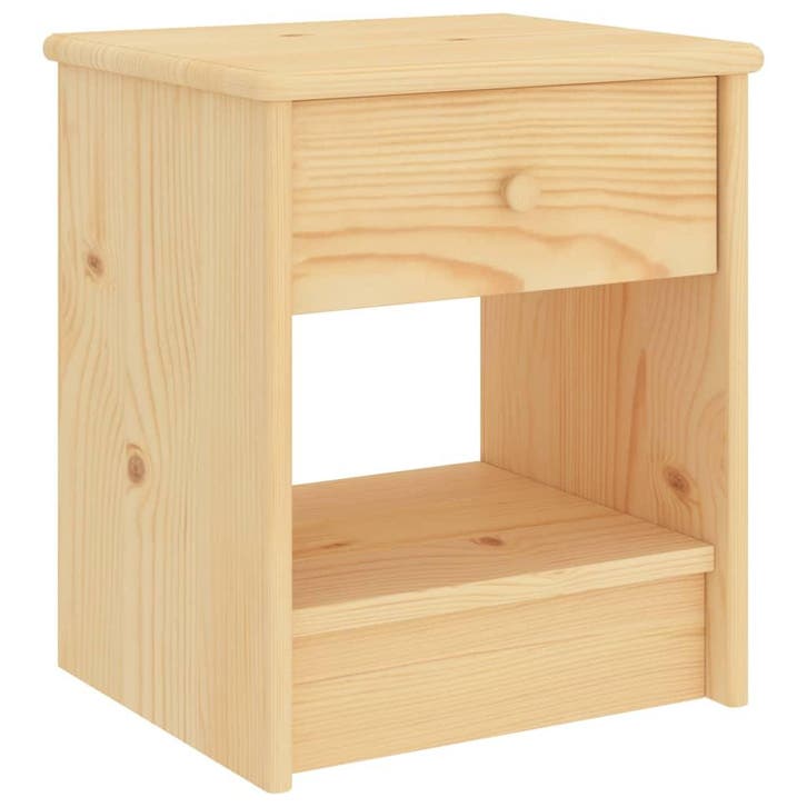 vidaXL Nachtkastje 35x30x40 cm massief grenenhout naturel, Huis en Inrichting, Slaapkamer | Nachtkastjes, Nieuw, Minder dan 45 cm