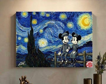 Lego Merchandise - Art - “Mickey & Minnie – Starry Night, Nieuw