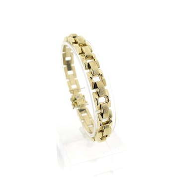 Gouden Bismarck schakelarmband, Ophalen of Verzenden, Gebruikt, Goud, Goud