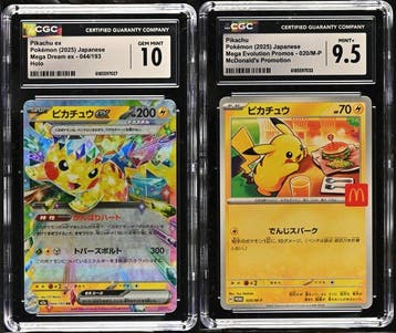 Pokémon - 2 Graded card - Pikachu 044/193 Holo, Promo card -, Nieuw