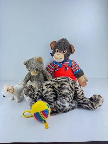 Steiff - Speelgoed Lot of 5 x Vintage Steiff Toys Monkey,