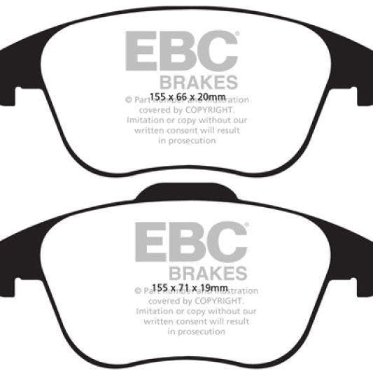 EBC 15 and up Audi Q3 2.0 Turbo Yellowstuff Front Brake Pads, Auto-onderdelen, Remmen en Aandrijving, Ophalen of Verzenden