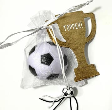 Bedankje/traktatie Voetbal Topper met anti stressballetje, Verzenden, Nieuw, Overige typen