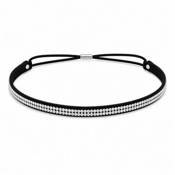 Haarband Glitter - Strass Steentjes - Zwart Zilver, Nieuw