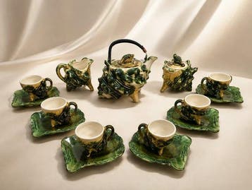 Koffieservies voor 6 (15) - Conchiglia - Keramiek, Glazuur