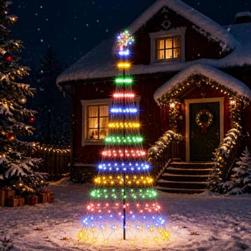vidaXL LED Kerstboom EKENAS 250 cm 290 LEDs Meerkleurig, Verzenden, Nieuw