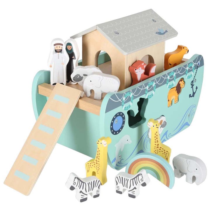 LULILO Houten Ark van Noach Sorteerboot – Montessori, Kinderen en Baby's, Speelgoed | Houten speelgoed, Ophalen of Verzenden