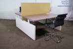Tweedehands Drentea duo werkplek verstelbaar 160x80 grijs ei, Verzenden, Gebruikt