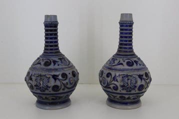 Vaas (2) - Aardewerk - Westerwald steengoed s, Antiek en Kunst