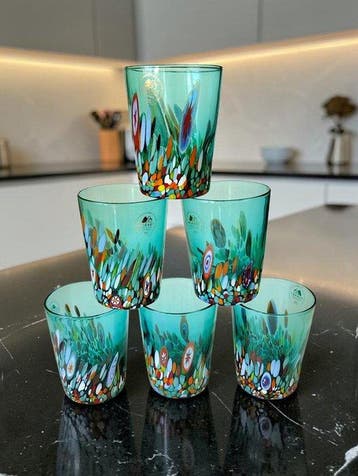 MurArt - MurArt - Drinkset (6) - Glas - Murrine Millefiori