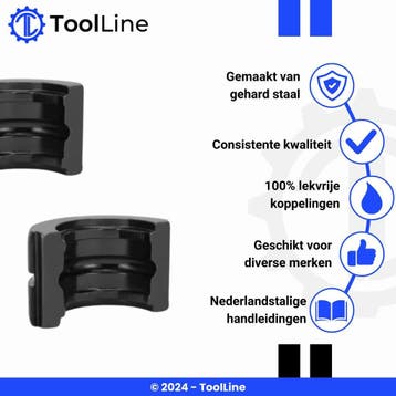 ToolLine | Persbekken V | 4 Persbekken | Viega perstang, Doe-het-zelf en Verbouw, Verzenden, Nieuw