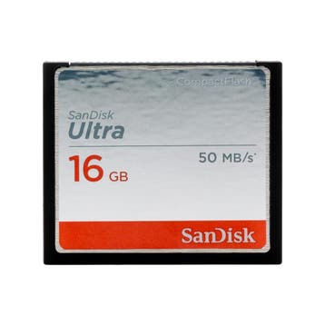 SanDisk CF ultra 16GB 50MB/s met garantie, Ophalen of Verzenden, Gebruikt