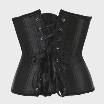 Dames Satin Corset Bustier met Vetersluiting - Steampunk Tai, Verzenden