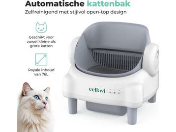 Cellavi Automatische Kattenbak - Zelfreinigende Kattenbak, Verzenden, Nieuw