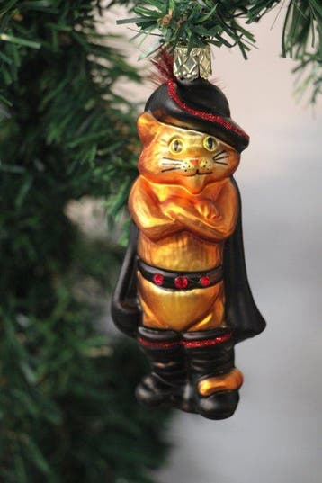 B. Müller: gelaarsde kat sprookjesfiguur - Kerstballen -, Diversen, Nieuw