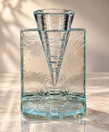 Kosta Boda - Kjell Engman - Kaarsenhouder - Glas - Ijstijd