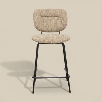 *WOONWINKEL* Moderne Barkruk Beige Boucle, Verzenden, Nieuw
