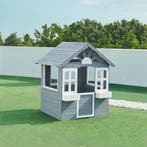 Speelhuis Vesa houten kinderhuisje grijs en wit casa.pro, Verzenden, Nieuw