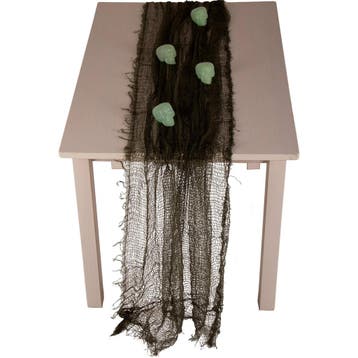 Table Runner Happy Halloween met 4 Skulls (75x180cm), Ophalen of Verzenden, Nieuw