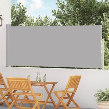 vidaXL Tuinscherm uittrekbaar 117x514 cm grijs, Tuin en Terras, Verzenden, Nieuw