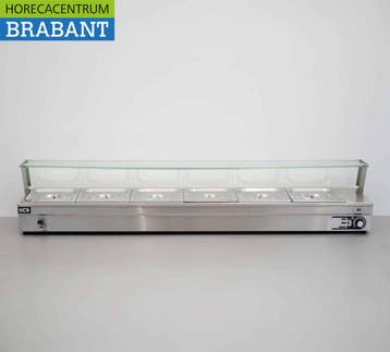 HCB RVS Bain marie 6 x 1/2 GN 175 cm 230V Horeca, Ophalen of Verzenden, Nieuw in verpakking