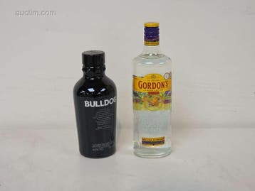 (18x) fles(sen) Bulldog, Gordons Gin, Ophalen