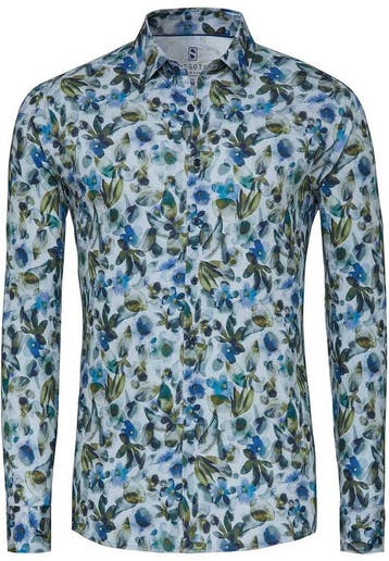 Desoto Overhemd Print Bloem Blauw maat XL Heren, Verzenden, Nieuw, Desoto