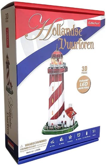 3D Puzzel - Vuurtoren LED (51 stukjes) | CubicFun - Puzzels, Verzenden, Nieuw