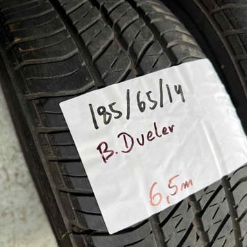 2 x Bridgestone Dueler 185-65-14 Zomerbanden 6,5mm, Auto-onderdelen, Banden en Velgen, 14 inch, Gebruikt, Band(en), Personenwagen