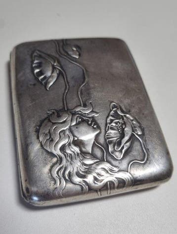 Sigarettendoos - sigarettenetui - .800 zilver - 900 Liberty